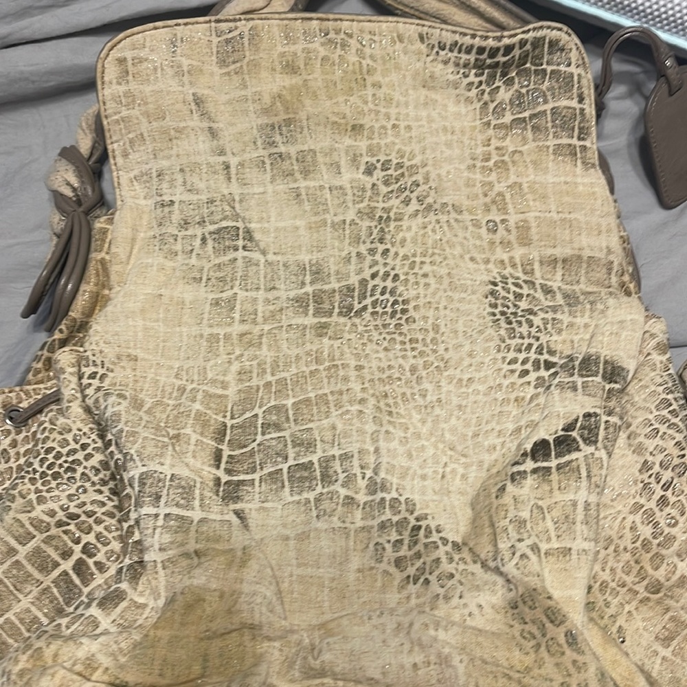 Nice leather snakeskin treska handbag